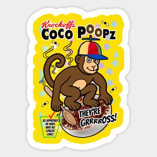 Knockoff Breakfast Cereal : Coco Poopz Sticker